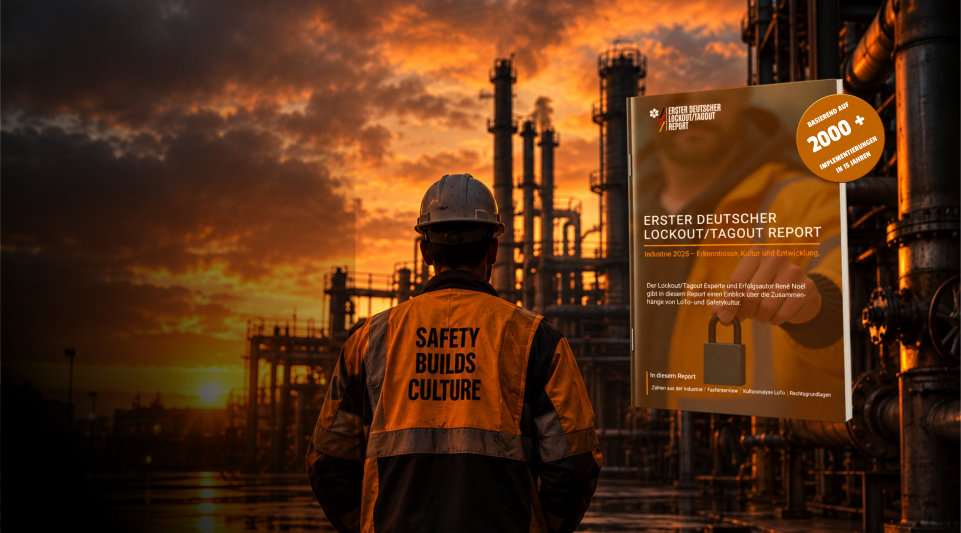 LoTo-Report 2026 von René Noël – Deutschlands erste umfassende Analyse zu Lockout/Tagout in Industrieunternehmen.